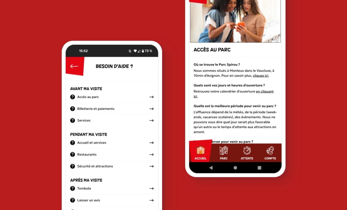 Foire aux questions sur l'app du parc Spirou