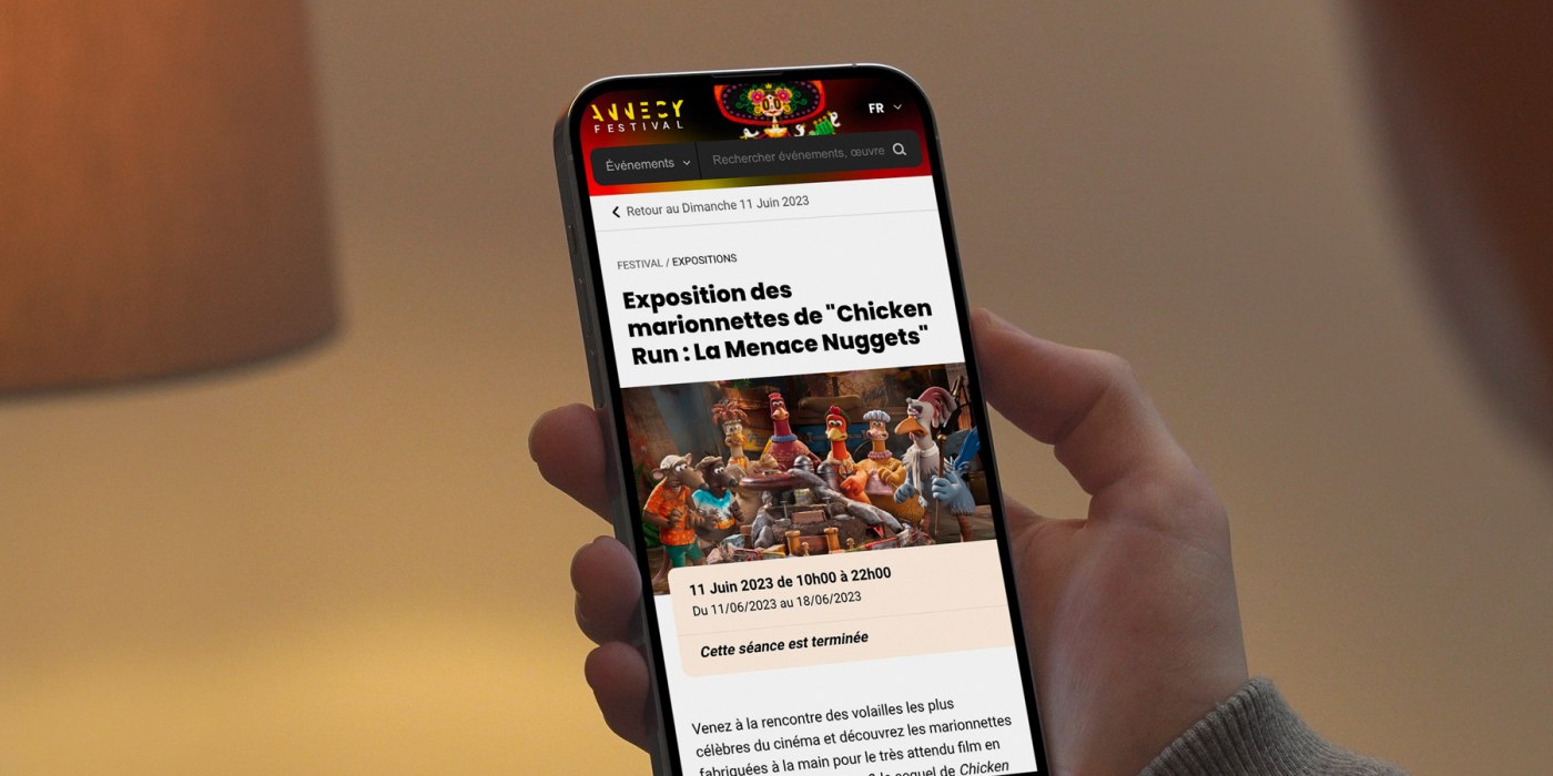 Application événementielle bilingue pour le festival du festival d'animation d'annecy