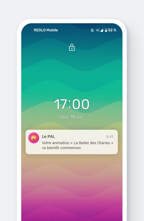 Notifications application pwa parc Le PAL